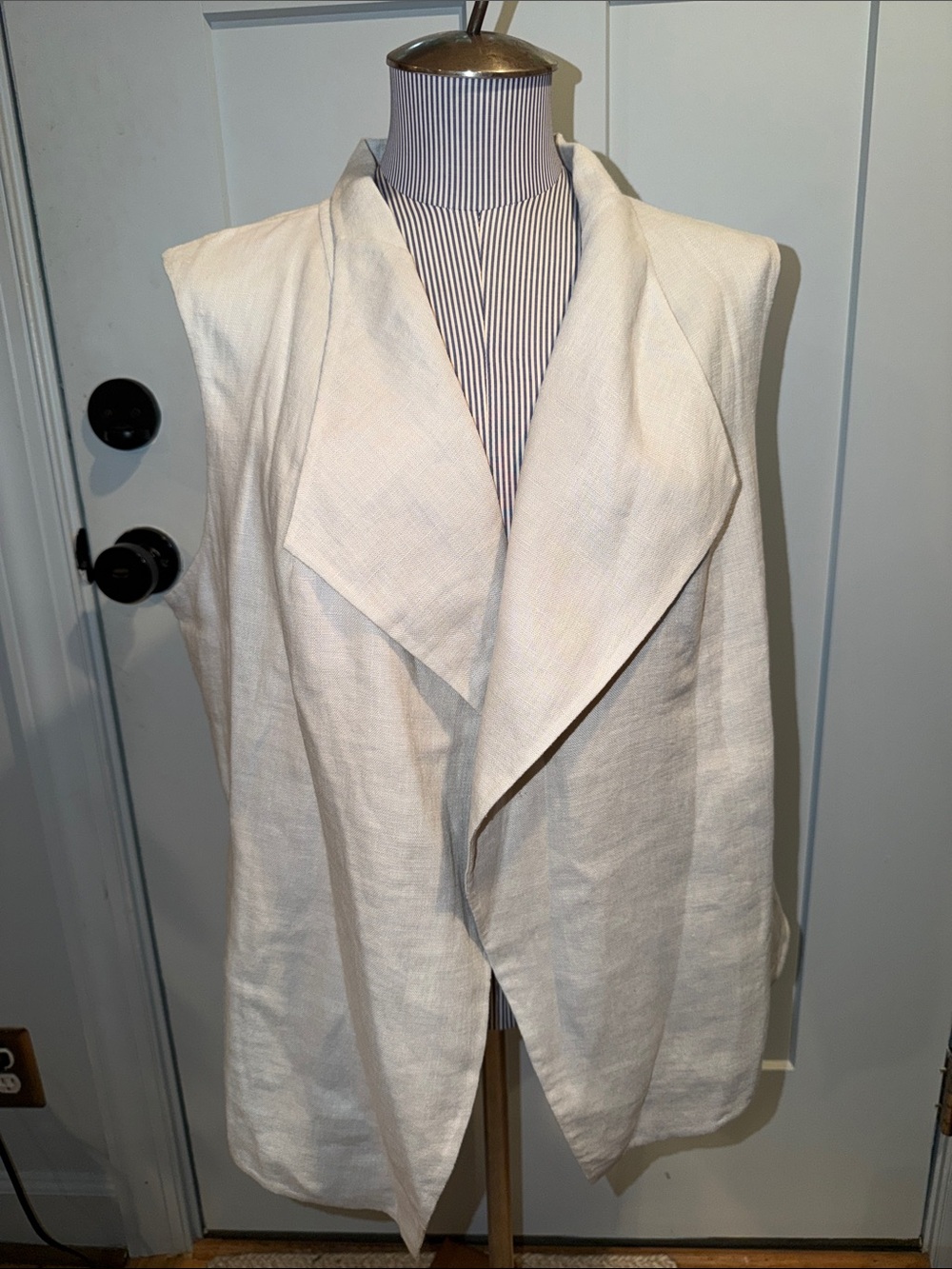 J.Jill 100% Linen Vest Size Large